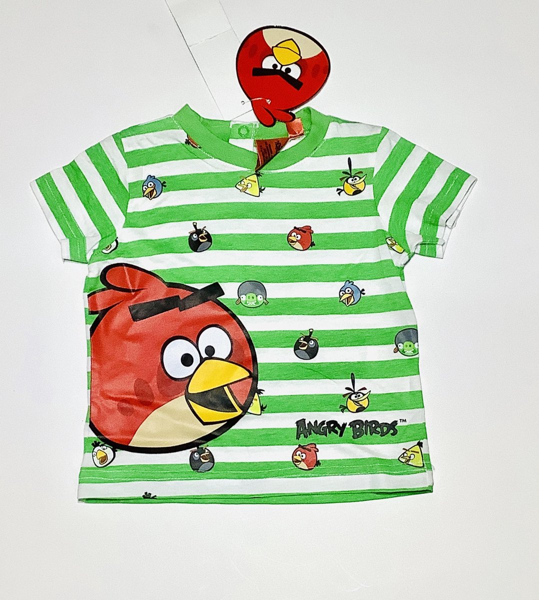 Angry Birds babyshirt groen 74