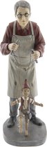 Clayre & Eef Beeld Pinokkio 36 cm Grijs Polyresin