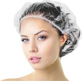 Bonnet de douche jetable - 20 Bonnets de bain en plastique - filet à cheveux - filet anti-poussière - bonnet élastique