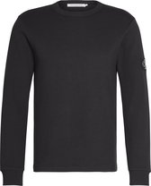 Calvin Klein Monogram Badge Longsleeve  T-shirt - Mannen - zwart