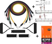 Resistance band set | Fitness trainingschema| Fitness weerstandsbanden | weerstand tubes | Weerstandsband | Fitness elastiek set | Weerstandsbanden | Workoutset | 11pcs set|Gewichten