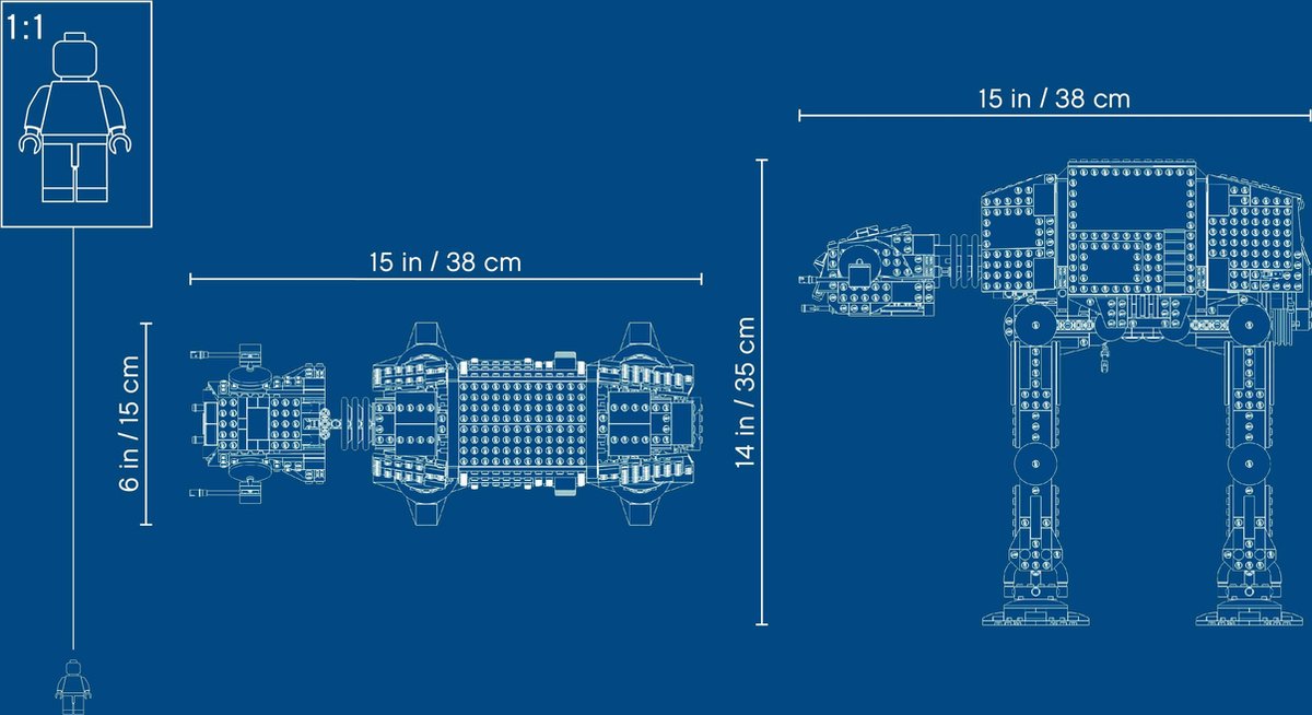 LEGO® Star Wars™ AT-AT™ 75288 bouwset, leuke speelset voor kinderen die spannende missies uit het Star Wars universum en scènes uit de klassieke Star Wars trilogie willen naspelen (1267 onderdelen) — afbeelding 7