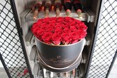 Flowerbox Red Naomi Verse Rozen - Le Rouge/Black Box van Royal Blossom - Geschenk/Cadeau/Gift