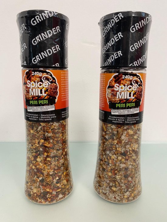 Kruiden spice grinder Peri Peri set van 2 stuks (240 g)
