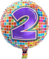 Folieballon 2 JAAR Birthday blocks 43 cm