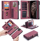 CASEME - Apple iPhone 11 Luxe Multi Wallet Case - Rood