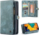 CASEME - Samsung Galaxy A30s Vintage Wallet Case - Blauw