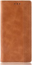 Motorola One Hyper Splitleren Portemonnee Hoesje Bruin