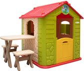Kinderspeelhuisje vanaf 1 - Tuin Kinderhuisje met Tafel - overdekt Kinder Speelhuisje plastic