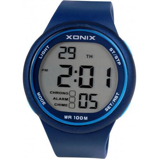 functie Walging ik ben verdwaald Blauw Xonix digitaal horloge waterdicht | bol.com