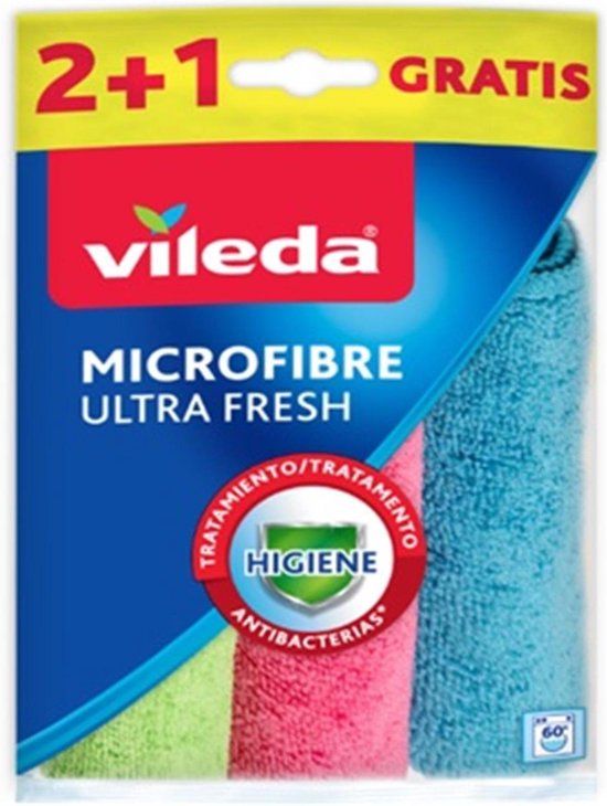 Vileda Lingette en microfibre Ultra Fresh lot de 3 pièces