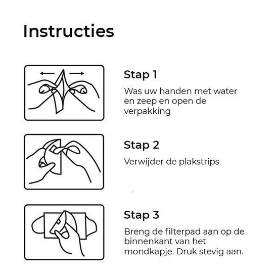 Bol Com Wasbaar Mondkapje Incl 5 Filters Niet Medisch Zwart