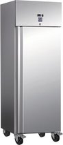 Gastro-Inox RVS 600 liter koelkast, statisch gekoeld met ventilator