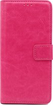 HB Hoesje Geschikt voor Samsung Galaxy A41 Roze - Portemonnee Book Case - Kaarthouder & Magneetlipje