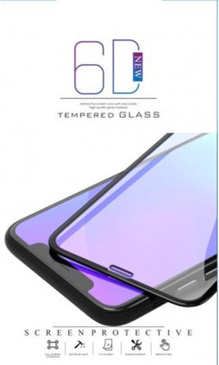 GSM-Basix Tempered Glass 6D voor Apple iPhone 7/8/SE (2020)/SE (2022) Zwart