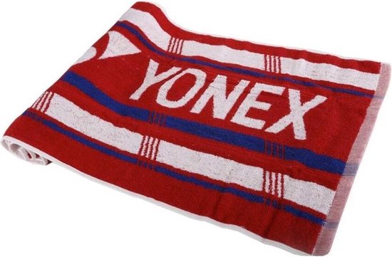 Yonex sporthanddoek 100% katoen - 40x100 cm - donkerrood - Badminton / tennis  handdoek | bol.com