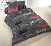 2- persoonsdekbedovertrek New York XOXO 240x220cm