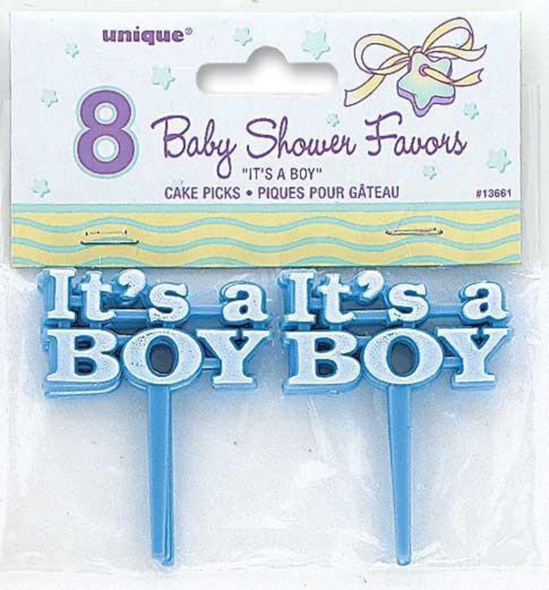 It's a Boy - Plastic prikkers (8 stuks)