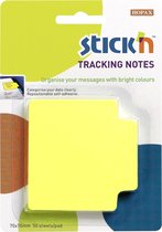 Stick'n Tracking index Notes - 70.2x70.2mm, neon geel, 50 sticky notes