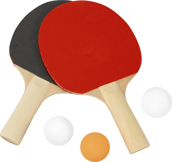 Tafeltennis batjes ballen - Tennisbatjes compleet met 3 ballen - Buitenspeelgoed | bol.com