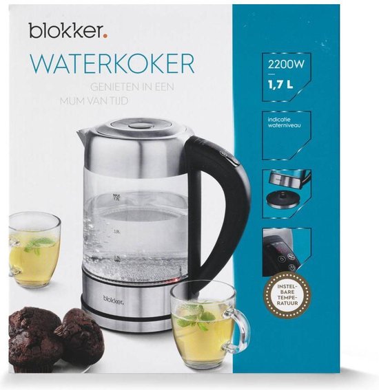 Bijgeleverde accessoires en toebehoren - Blokker BL-10002 - Blokker Digitale Waterkoker - Met Temperatuurregeling - Glas - 1,7 Liter