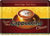 Cappuccino Classic Metalen Postkaart