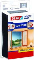 Tesa comfort vliegenhor raam 1.2 m x 2.4 m zwart