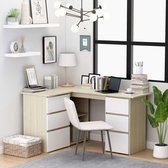 Computer bureau (Incl LW Led Klok) - Computerbureau - Werktafel - Schrijftafel - Tekentafel