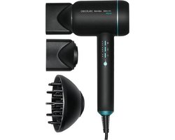 Cecotec Bamba IoniCare 6000 RockStar Ice ionischer Haartrockner. Digitalmotor, 1800 W Leistung, 6 Temperatureinstellungen, intelligente Wärmesteuerung, Schwarz