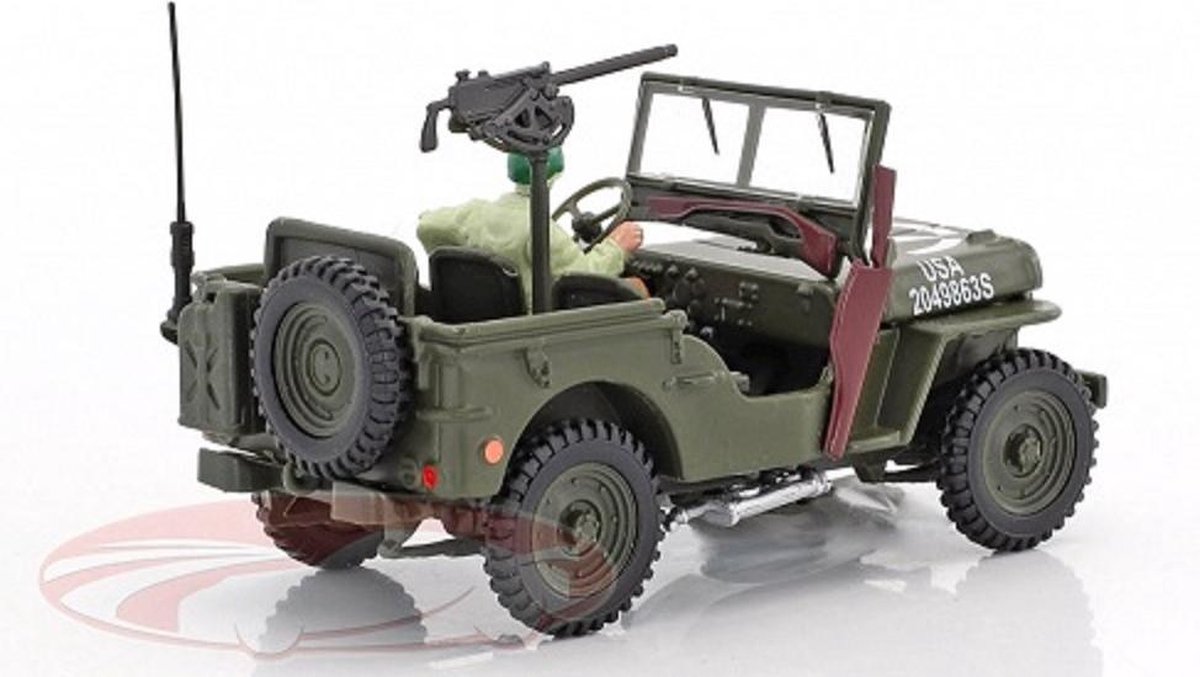 Jeep Willys US Army 1/43 Décapotable - Miniature Cararama 813013 En Métal, Neuve