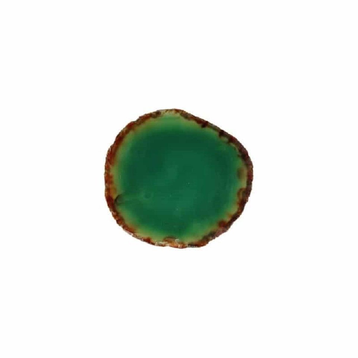 Groene Agaatschijf Klein (6 – 10 cm)