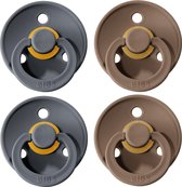 BIBS Fopspeen - Maat 2 (6-18 maanden) - 4 stuks - Dark Oak en Iron