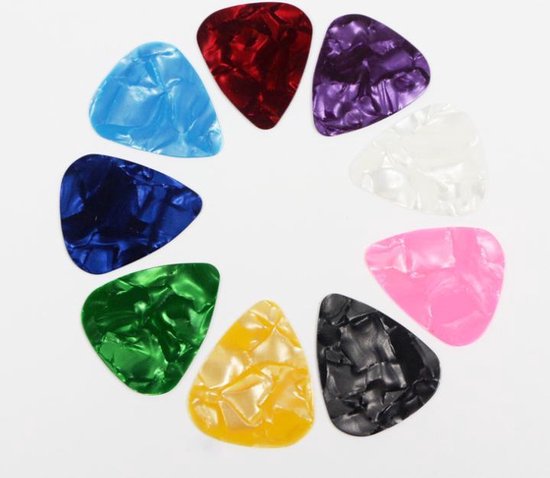 Foto: Gitaar plectrum celluloid 0 75mm 20 stuks