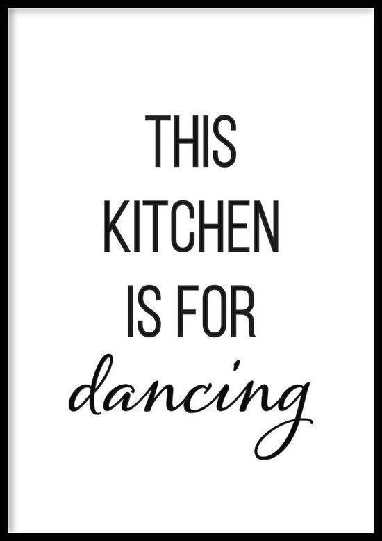 Poster Dancing – 70x100cm – keuken poster - 250g Fotopapier