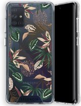 Selencia Zarya Fashion Extra Beschermende Backcover Samsung Galaxy A71 hoesje - Jungle Leaves