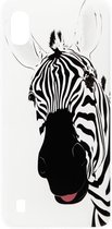 ADEL Siliconen Back Cover Softcase Hoesje Geschikt voor Samsung Galaxy A10/ M10 - Zebra