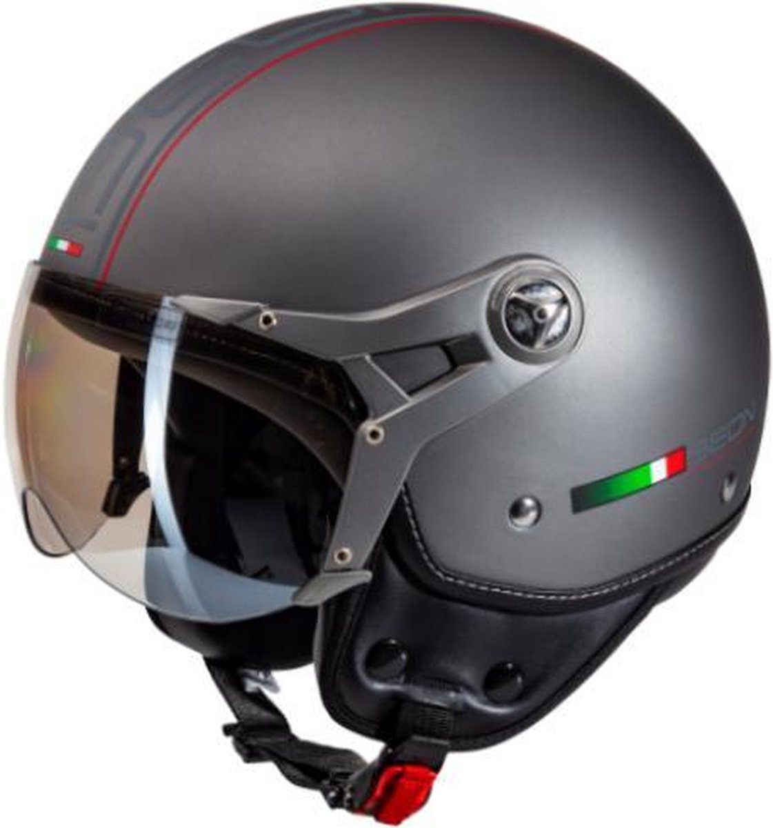 Beon Design Luxe Titanium Jethelm Scooterhelm Motorhelm S