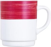 Arcoroc Brush Servies - Beker - 25cl - Wit Rood - Glas - (set van 6) En Yourkitchen E-kookboek - Heerlijke Smulrecepten