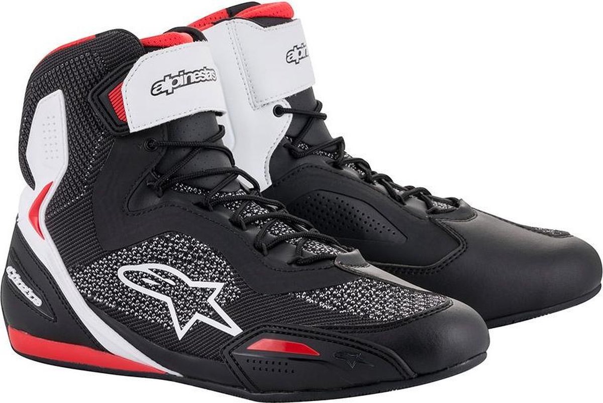 Alpinestars Faster-3 Rideknit Zwart Wit Rood - Laars