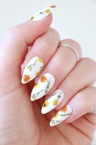 Geel en groene bloemen nagel decals - nagelproducten - nageldecals - nail art - nail stickers - nagel stickers