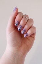 Blauw en paarse bloemen nagel decals - nagelproducten - nageldecals - nail art  - nail stickers - nagel stickers