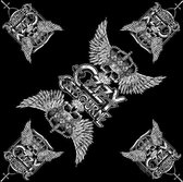 Ozzy Osbourne Bandana Skull & Wings Zwart