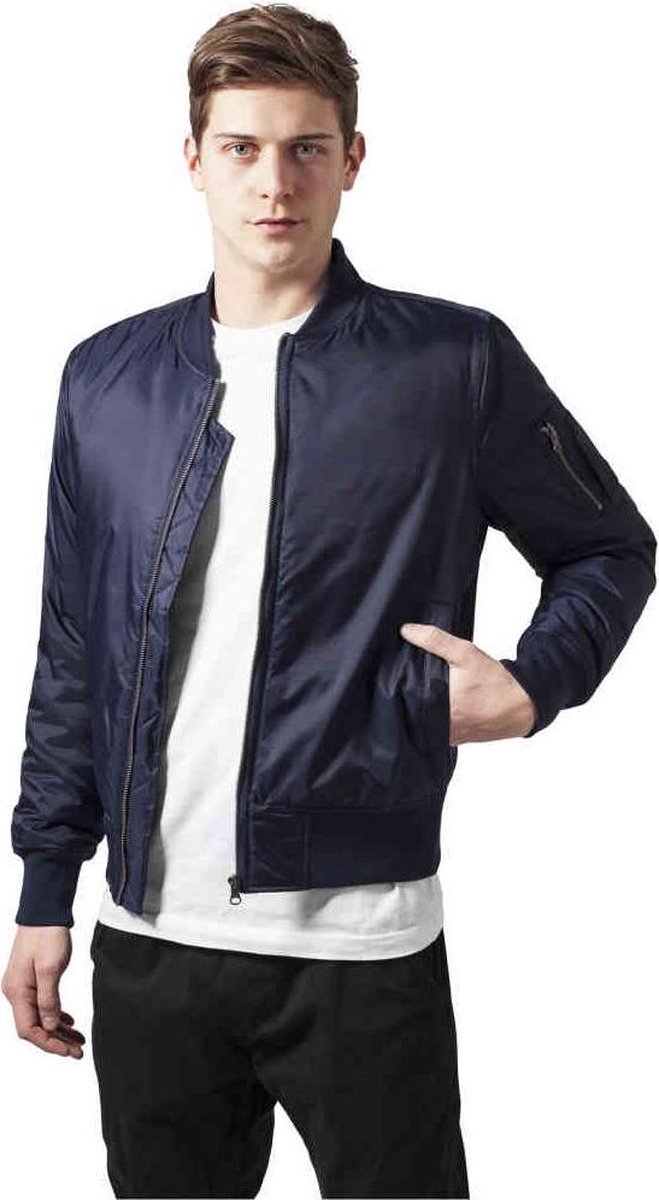 Urban Classics Basic Bomber jacket S Blauw