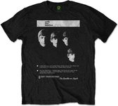 The Beatles Heren Tshirt -L- With The Beatles 8 Track Zwart