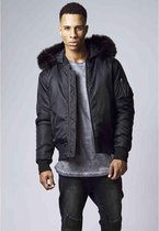 Urban Classics Bomber jacket -L- Hooded Basic Zwart