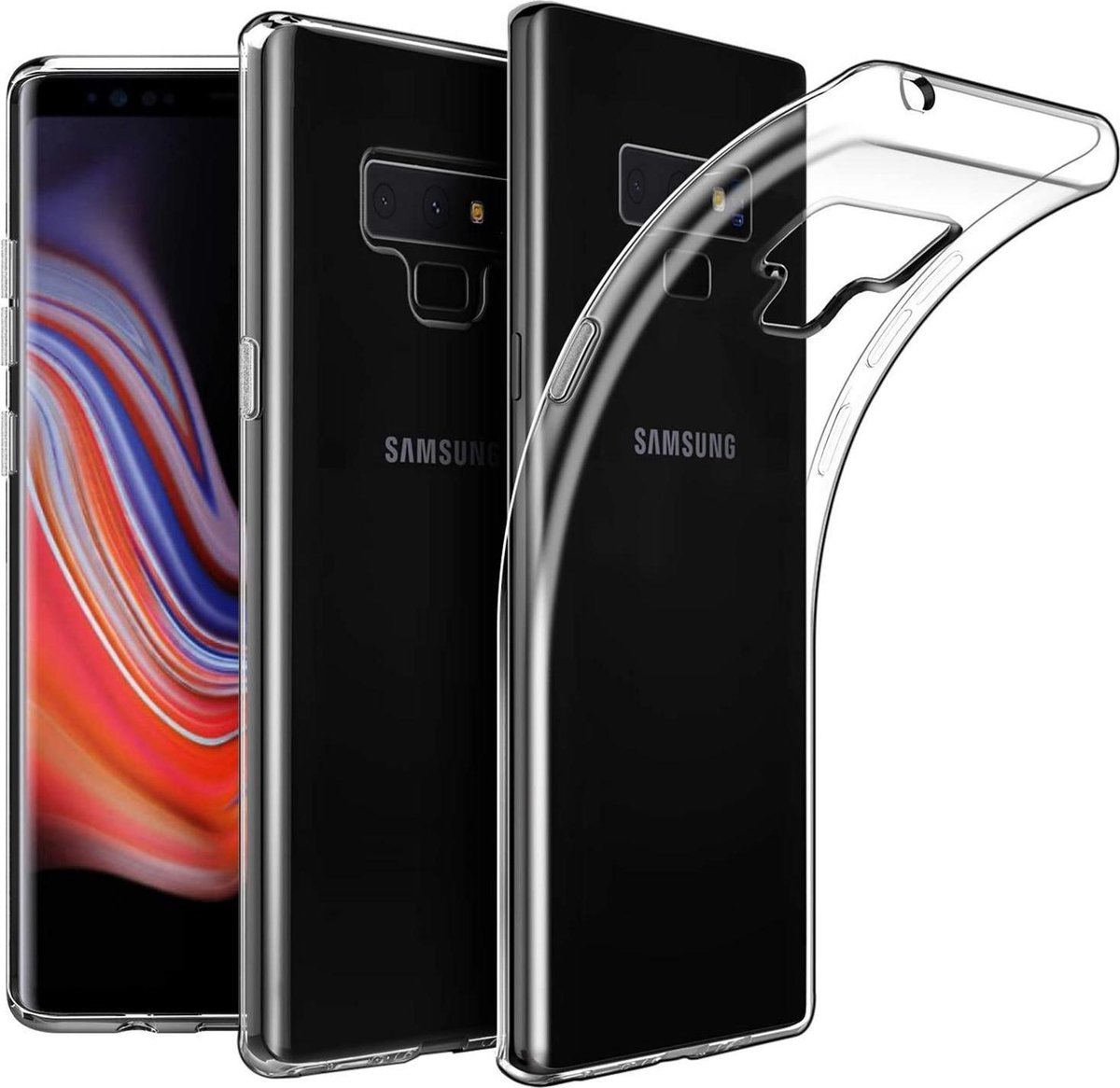 Soft Backcover Hoesje Geschikt voor: Samsung Galaxy Note 9 - Silicone - Zwart