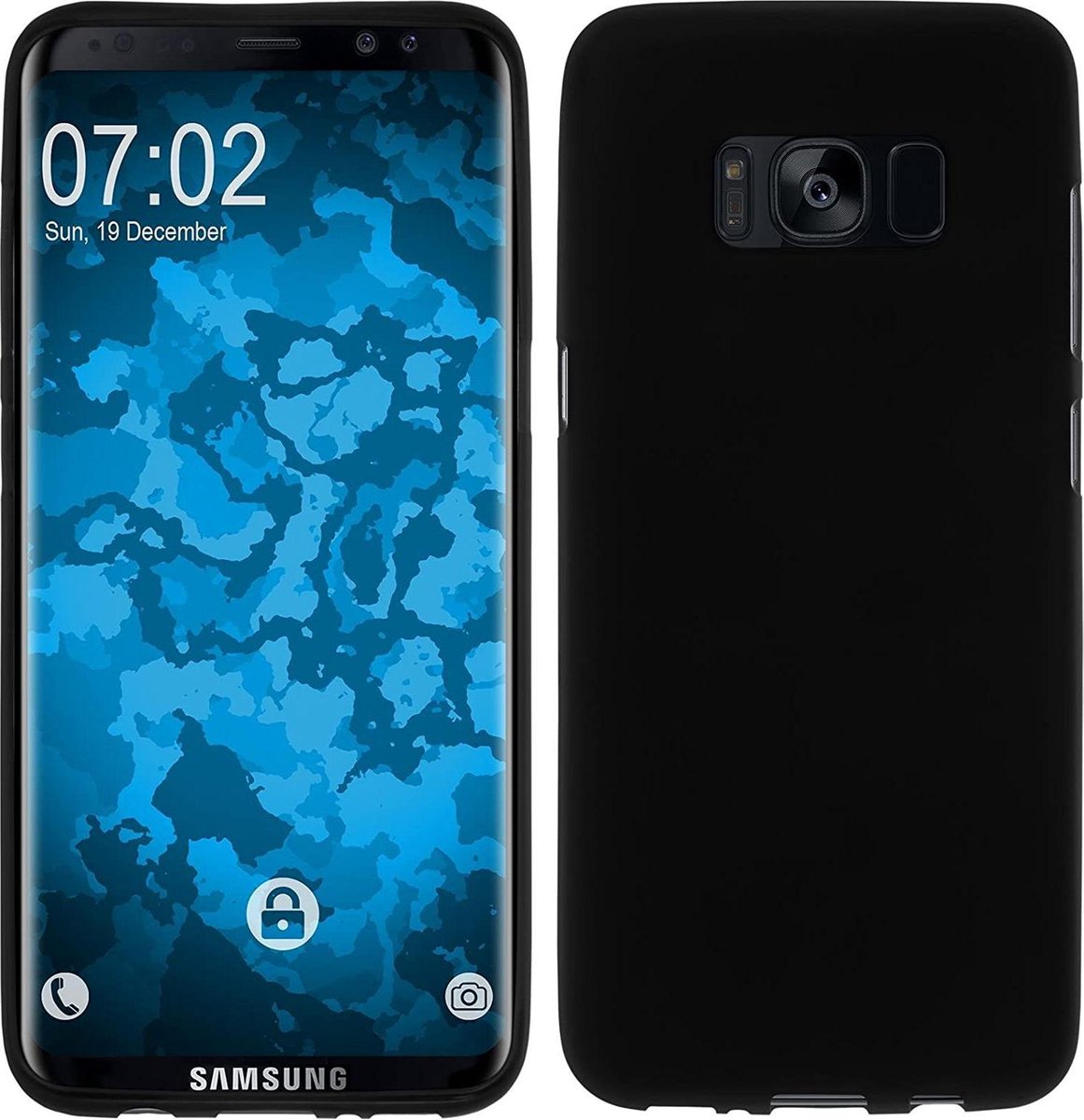 Soft Backcover Hoesje Geschikt voor: Samsung Galaxy S8 Plus - Silicone - Zwart