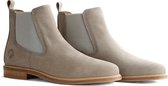 Travelin Paris - Nubuck Leren Chelsea Boots - Dames - Grijs - Maat 39