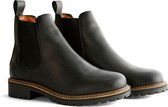 Travelin Skjern - Leren Chelsea boot - Dames - Wol gevoerd - Zwart Leer - Maat 36