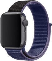 Wabando Nylon Band Exhibit Middernacht Blauw compatibel met Apple Watch 45/44/42 mm